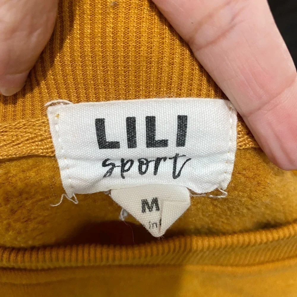Love is Love Crop Sweatshirt, Mustard, Medium - Picture 7 of 8